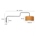 Steinhauer Luminaire mural BLOEBA à 1 flamme E27 IP20, noir gradable