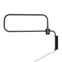 Steinhauer Luminaire mural BLOEBA à 1 flamme E27 IP20, noir gradable
