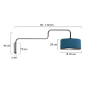 Steinhauer Luminaire mural BLOEBA à 1 flamme E27 IP20, noir gradable