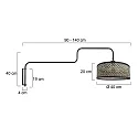 Steinhauer wall luminaire BLOEBA E27 IP20, dimmable