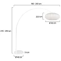Steinhauer Lampadaire SPARKLED LIGHT E27 IP20, gradable