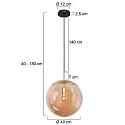 Steinhauer Luminaire à suspension BOLLIQUE E27 IP20, gradable
