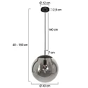 Steinhauer pendant luminaire BOLLIQUE E27 IP20, dimmable