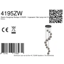 Steinhauer pendant luminaire BOLLIQUE 12 flames IP20, black dimmable