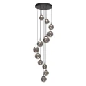 Steinhauer pendant luminaire BOLLIQUE 12 flames IP20, black dimmable