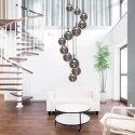 Steinhauer pendant luminaire BOLLIQUE 12 flames IP20, black dimmable