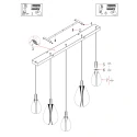 Steinhauer pendant luminaire GLIMSY 5 flames IP20, black dimmable
