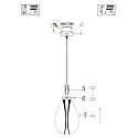 Steinhauer Luminaire à suspension GLIMSY IP20, gradable