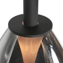 Steinhauer pendant luminaire GLIMSY 1 flame IP20, black dimmable