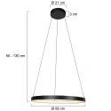 Mexlite Luminaire à suspension LUMEX à 1 flamme IP20, noir gradable