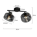 Mexlite wall luminaire TENEBRIS E14 IP20, dimmable