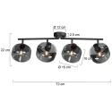 Mexlite Luminaire mural TENEBRIS E14 IP20, gradable