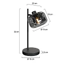 Mexlite Lampe de table TENEBRIS E14 IP20, gradable
