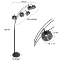 Mexlite floor lamp TENEBRIS E14 IP20, dimmable