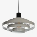 Steinhauer pendant luminaire HALO CIRQUE 1 flame E27 IP20, grey dimmable