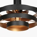 Steinhauer Luminaire à suspension HALO CIRQUE à 1 flamme E27 IP20, noir gradable