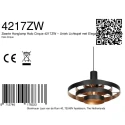 Steinhauer Luminaire à suspension HALO CIRQUE à 1 flamme E27 IP20, noir gradable