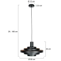 Steinhauer Luminaire à suspension HALO CIRQUE à 1 flamme E27 IP20, noir gradable