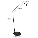 anne light & home Lampadaire ZIG-ZAG E27 IP20, gradable