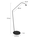 anne light & home floor lamp ZIG-ZAG E27 IP20, dimmable
