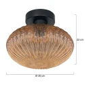 Mexlite Luminaire de plafond BLOEBA E27 IP20, gradable