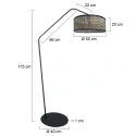anne light & home Lampadaire ZIG-ZAG E27 IP20, gradable