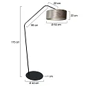 anne light & home Lampadaire ZIG-ZAG E27 IP20, gradable