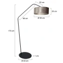 anne light & home Lampadaire ZIG-ZAG E27 IP20, gradable