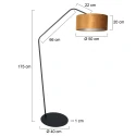 anne light & home Lampadaire ZIG-ZAG E27 IP20, gradable