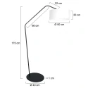 anne light & home Lampadaire ZIG-ZAG E27 IP20, gradable