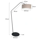 anne light & home floor lamp ZIG-ZAG E27 IP20, dimmable