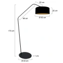 anne light & home Lampadaire ZIG-ZAG E27 IP20, gradable
