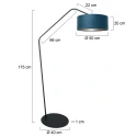 anne light & home Lampadaire ZIG-ZAG E27 IP20, gradable