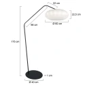 anne light & home floor lamp ZIG-ZAG E27 IP20, dimmable