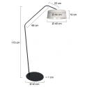 anne light & home Lampadaire ZIG-ZAG E27 IP20, gradable