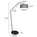 anne light & home Lampadaire ZIG-ZAG E27 IP20, gradable