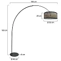 anne light & home Lampadaire CURVE E27 IP20, gradable