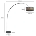 anne light & home floor lamp CURVE E27 IP20, dimmable