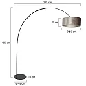 anne light & home Lampadaire CURVE E27 IP20, gradable