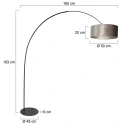 anne light & home Lampadaire CURVE E27 IP20, gradable