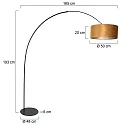 anne light & home Lampadaire CURVE E27 IP20, gradable