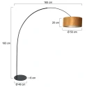 anne light & home Lampadaire CURVE E27 IP20, gradable