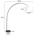 anne light & home Lampadaire CURVE E27 IP20, gradable