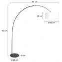 anne light & home floor lamp CURVE E27 IP20, dimmable