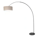 anne light & home Lampe à arc CURVE à 1 flamme E27 IP20, noir gradable