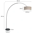 anne light & home floor lamp CURVE E27 IP20, dimmable