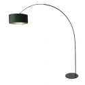 anne light & home Lampe à arc CURVE à 1 flamme E27 IP20, noir gradable