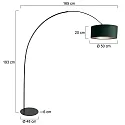 anne light & home Lampadaire CURVE E27 IP20, gradable