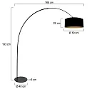 anne light & home Lampadaire CURVE E27 IP20, gradable