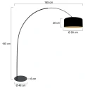 anne light & home Lampadaire CURVE E27 IP20, gradable